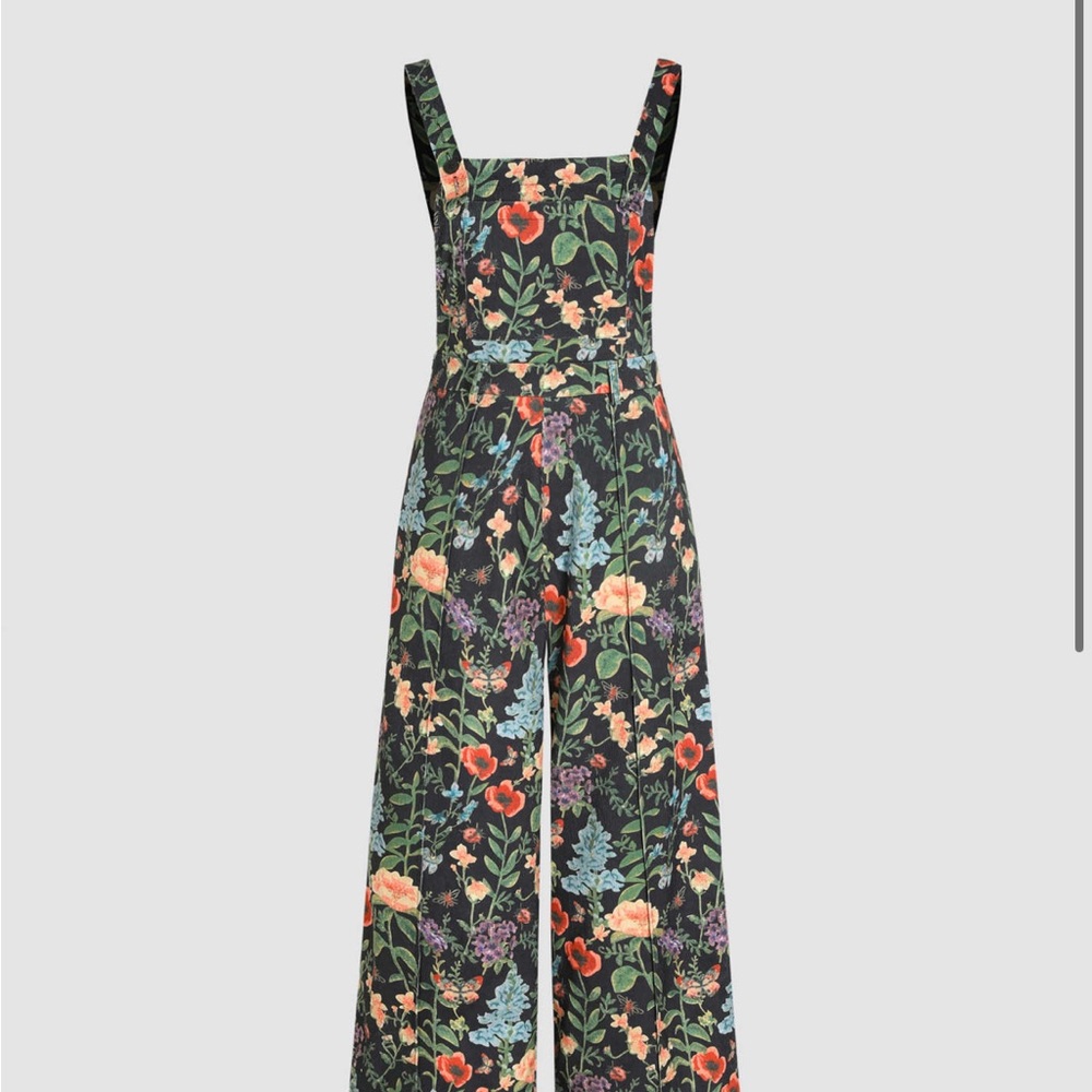 NWT Floral Wide Leg Jumpsuit Overalls
